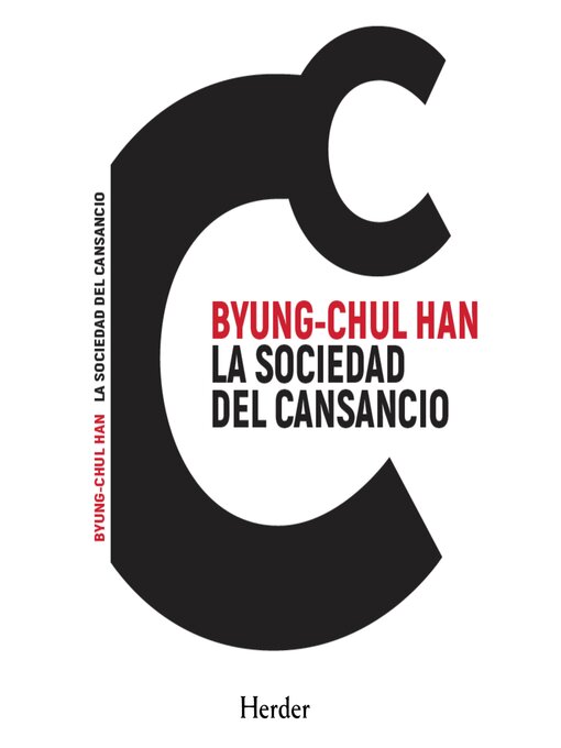 Cover image for La sociedad del cansancio